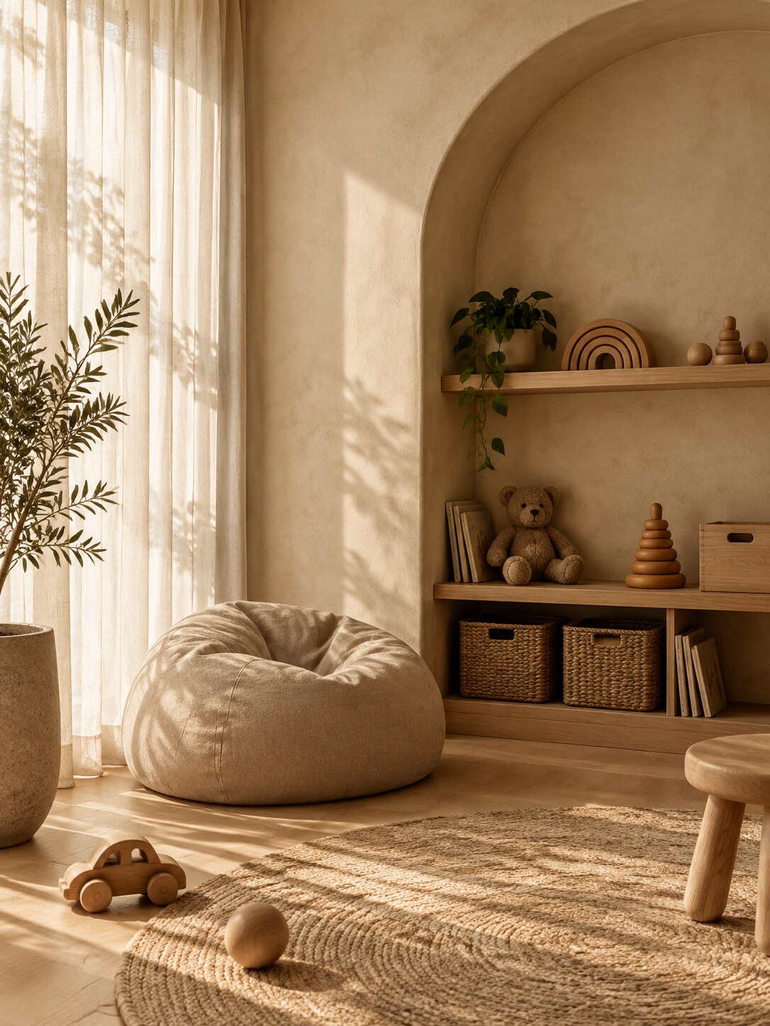 AZ Pilates kids room with reading nook and toys